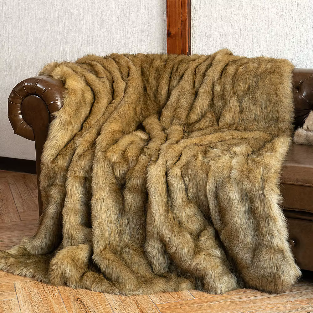 Battilo fausse fourrure jeter couverture de luxe décoratif canapé couvertures épaisse chaude fourrur