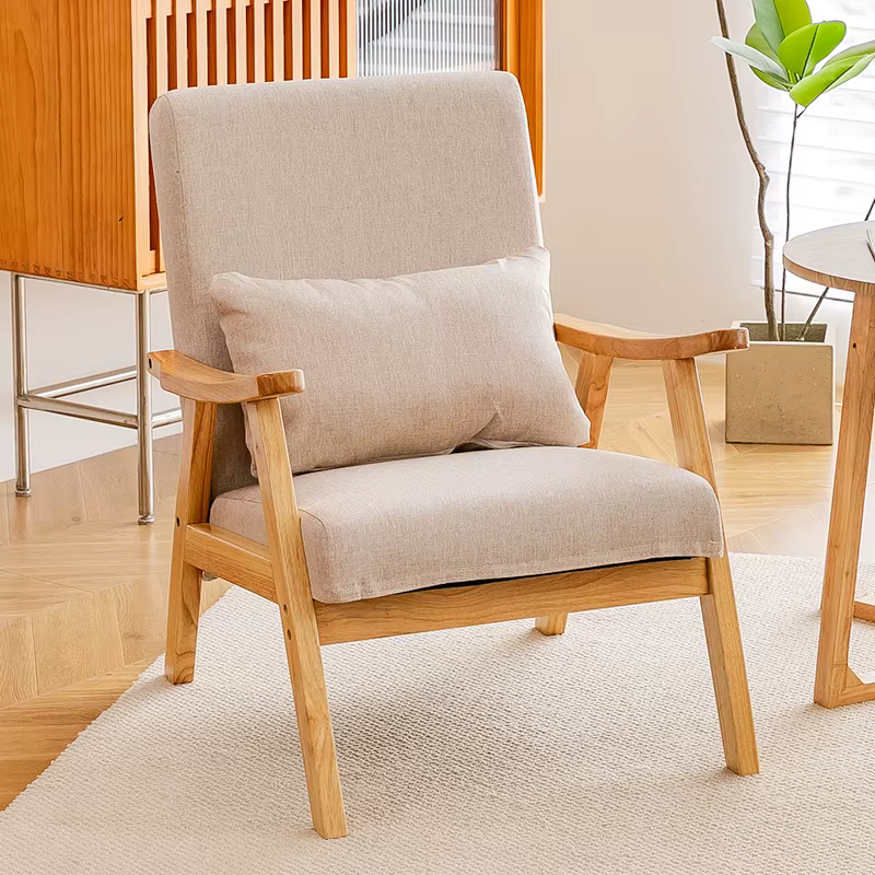 Canapé simple en bois massif, siège de salle d'hôtel, Boutique, balcon, chaise longue de loisirs pou