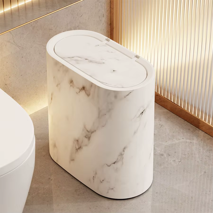 Poubelle, Salle de bain domestique, Toilettes, Hôtel, Gîte, Cuisine couverte, Salon, Poubelle à fent