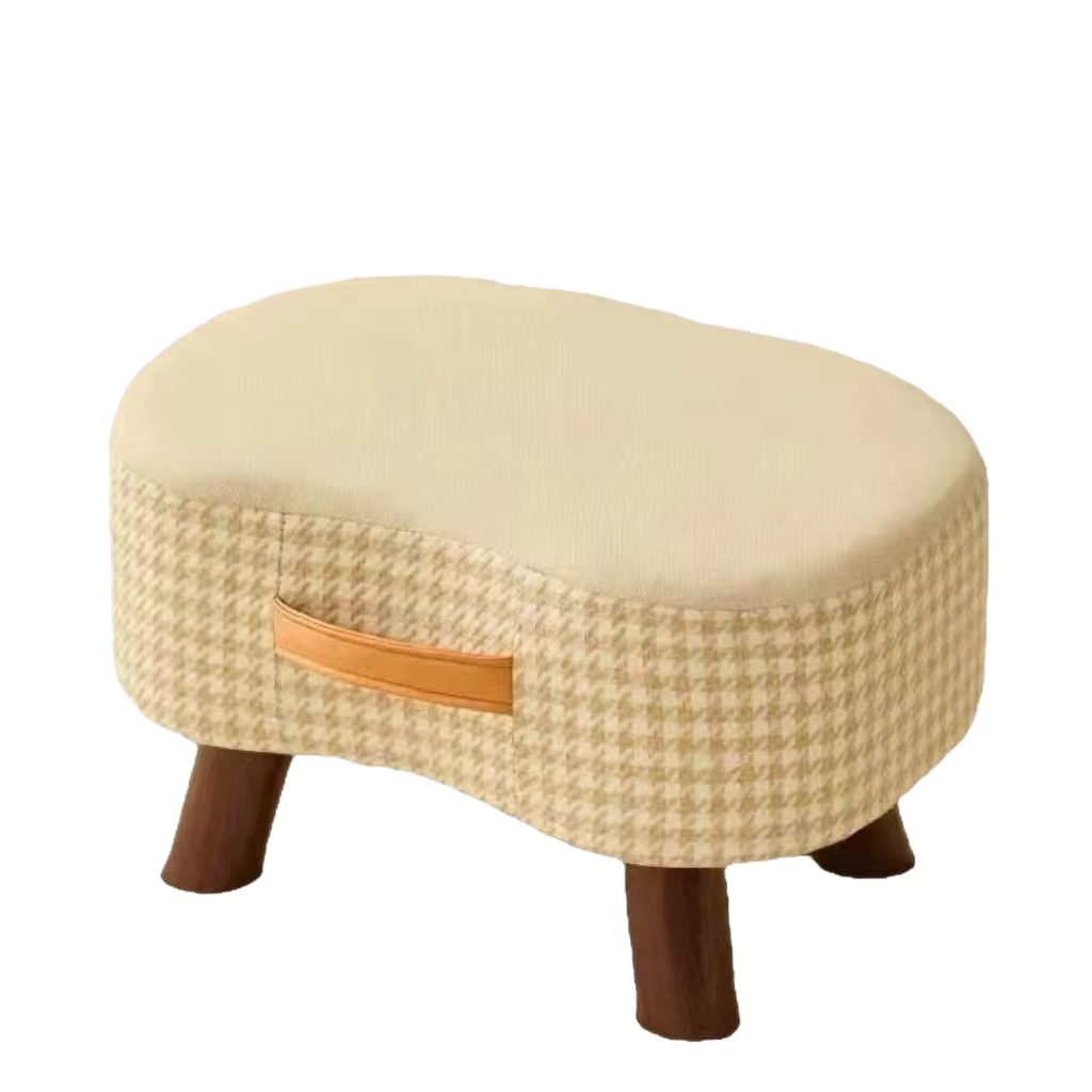 Petit tabouret simple, tabouret à chaussures, repose-pieds de canapé pour salon, tabouret bas de tab