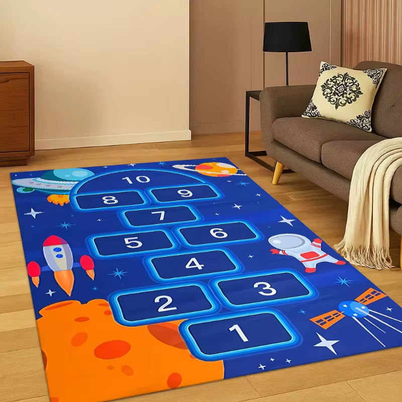 Tapis de jeu numérique pour enfants, motif marelle, pour salon, canapé, chambre, paillasson, décorat