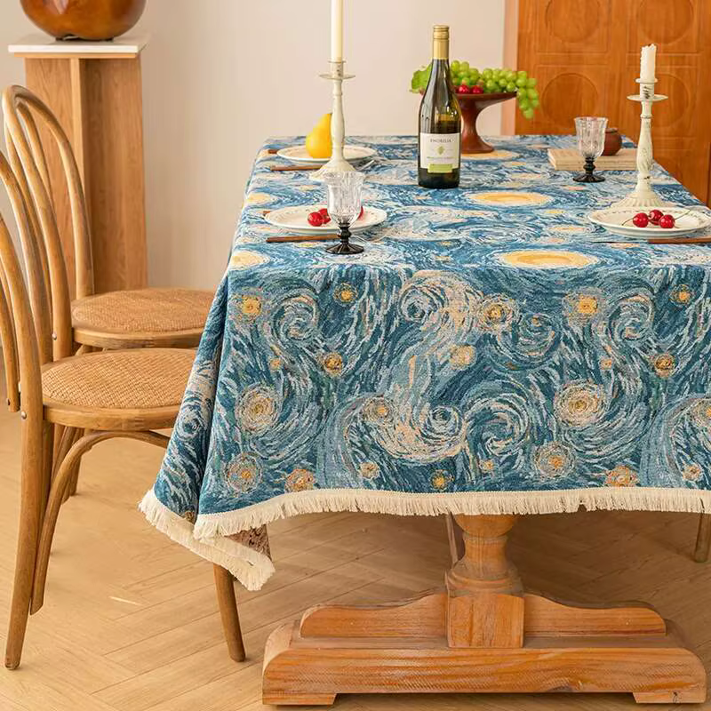 Nappe de salle à manger de Style marocain avec une sensation luxueuse et haut de gamme, nappe de Tab