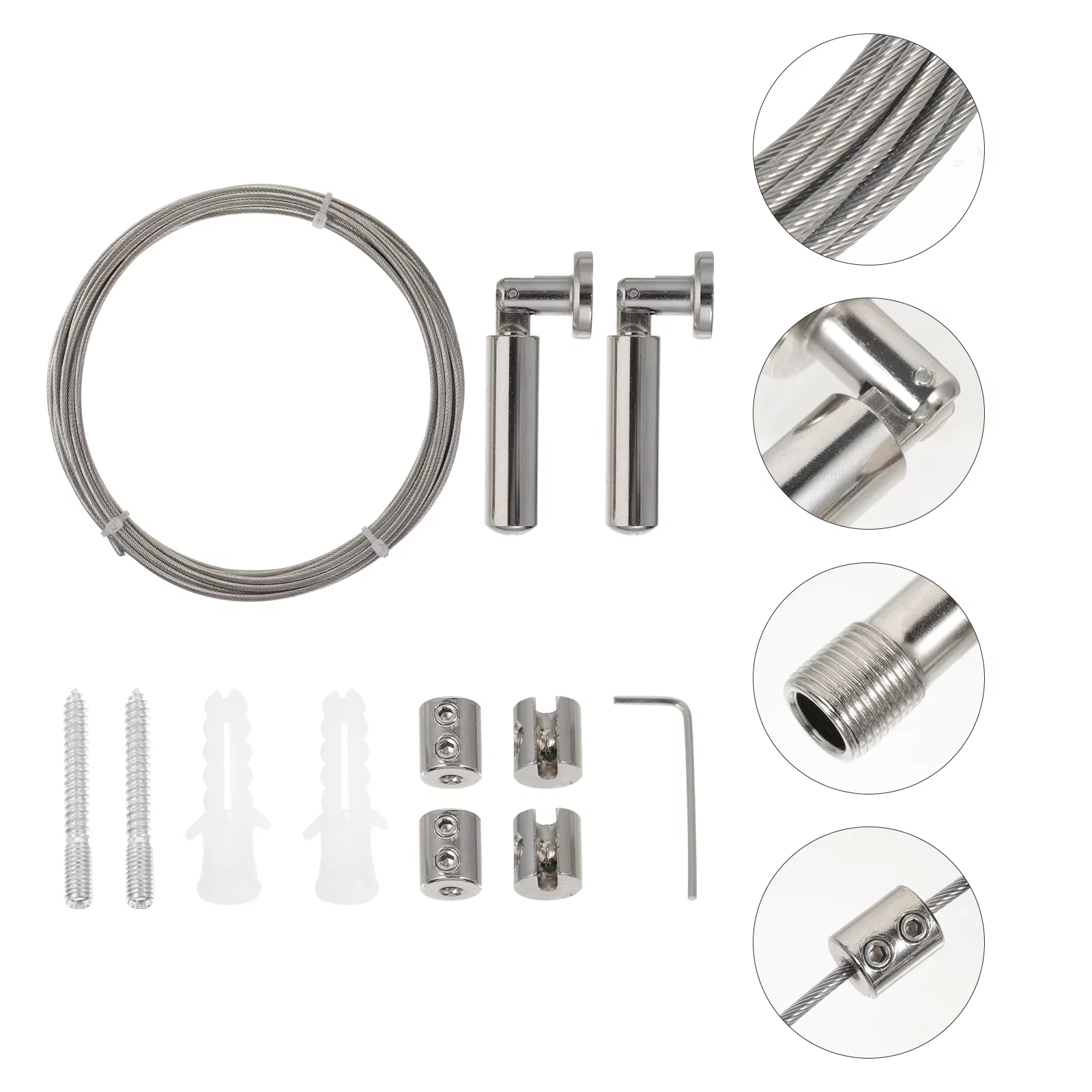 Tringle à rideaux en acier inoxydable, kit de tringles extra longues, extensible pour l'extérieur