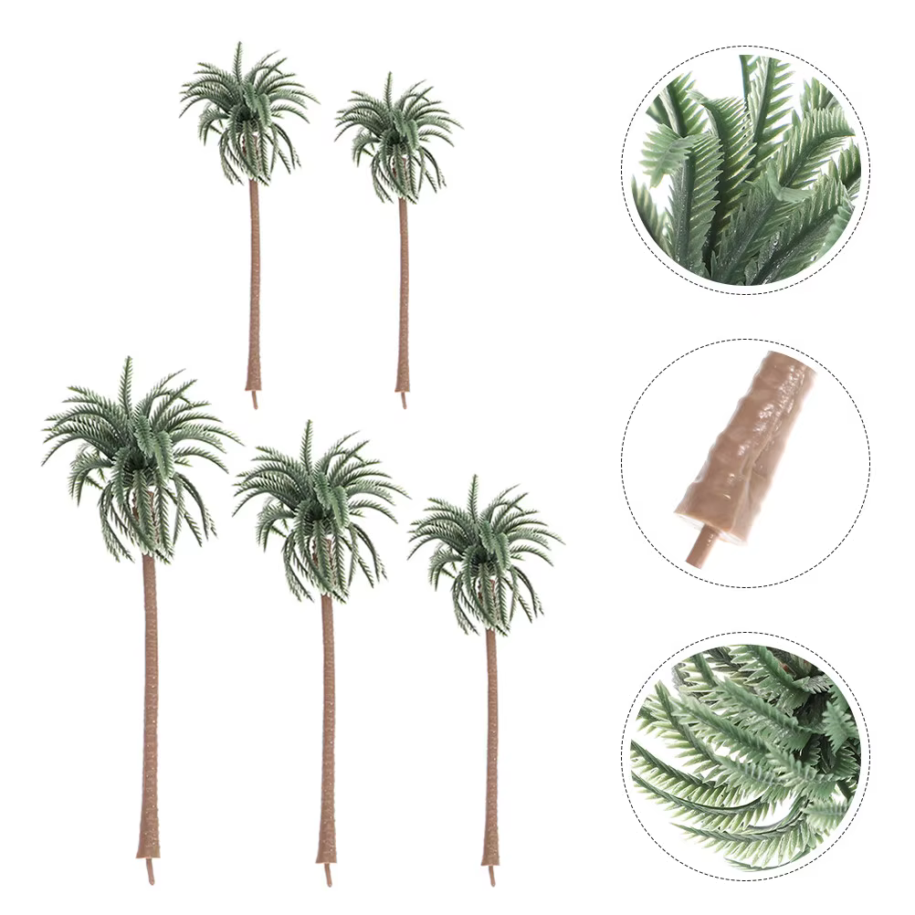 20 Palmiers Miniatures pour Micro-Paysages, Petites Plantes Décoratives, Cocotiers Réalistes pour Ta