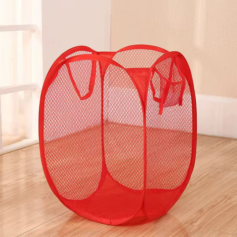 Panier à linge en maille léger et grand format avec poignées - panier de grande capacité pour ranger