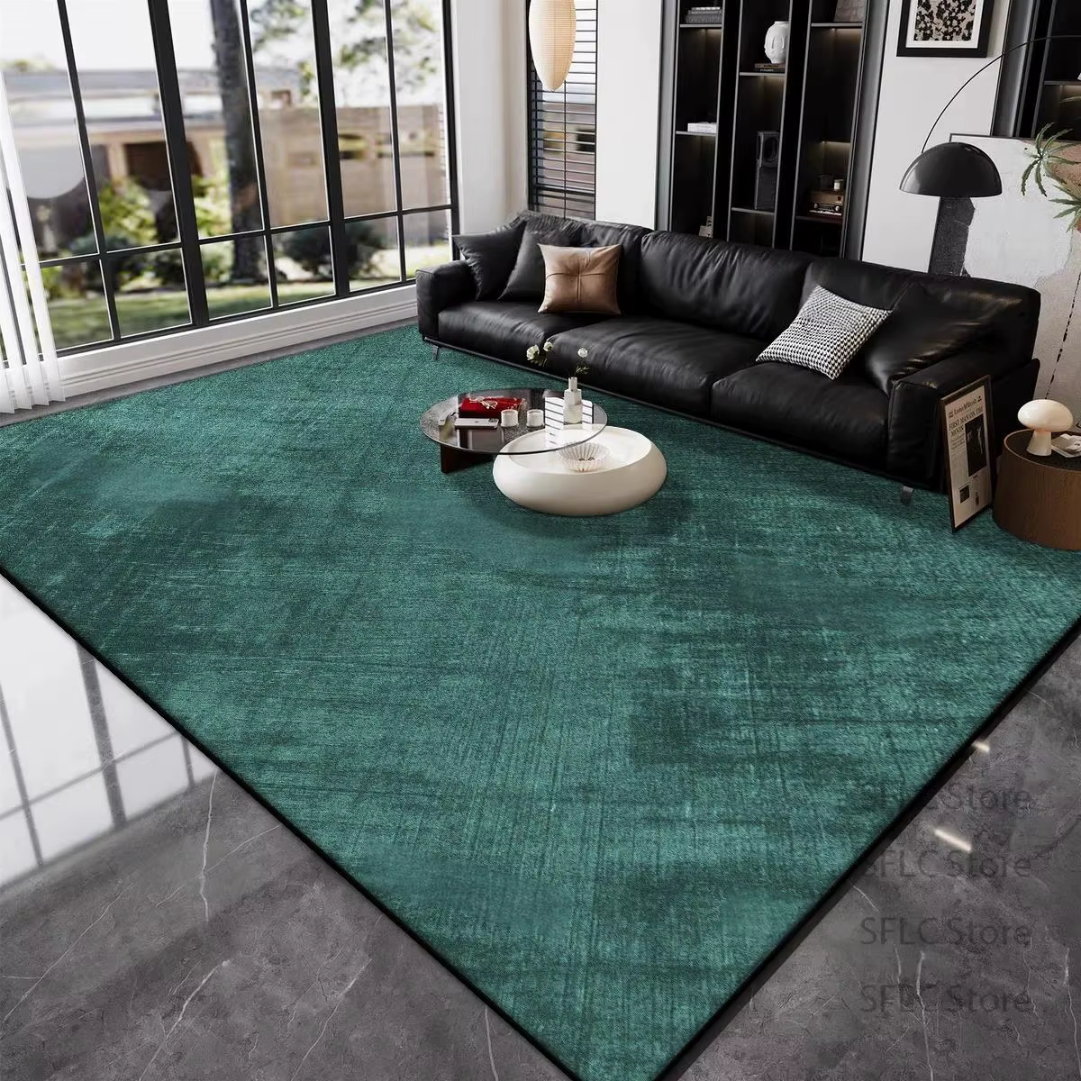 Tapis décoratif vert Simple et élégant en peluche, pour salon, grande surface 140x200 Cm, tapis de s