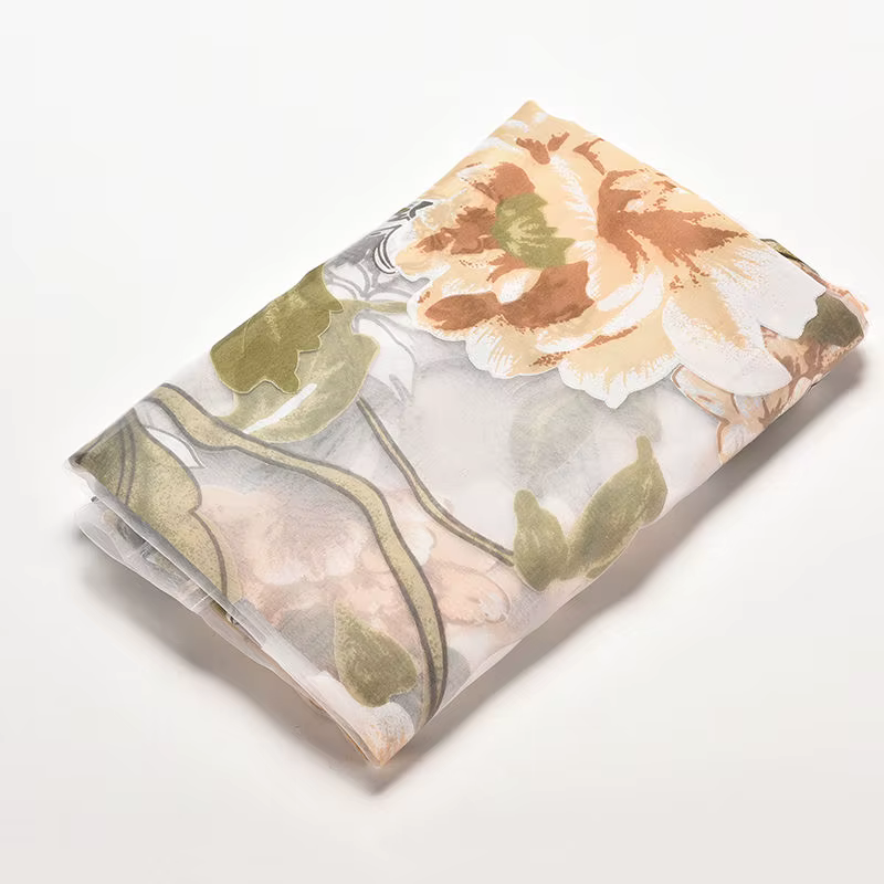 Rideaux de fenêtre en Tulle Beige violet, traitement 3D, Draperies de panneaux, pour la cuisine, le 