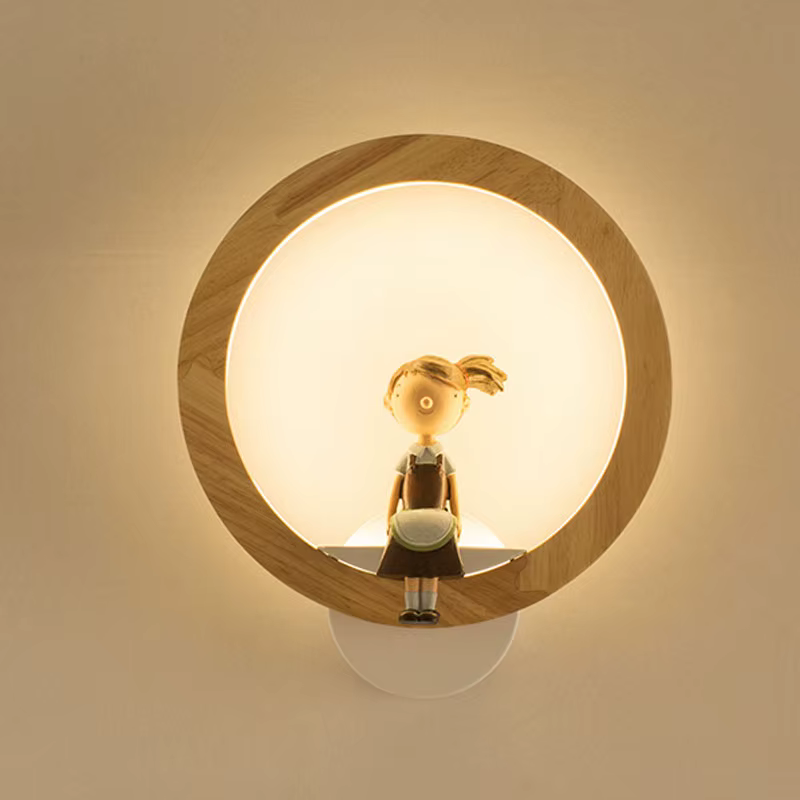 Applique murale en forme d'ange, design nordique simpliste, éclairage créatif pour chambre à coucher