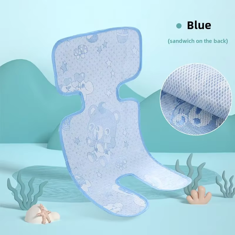 Siège de voiture refroidissement bébé poussette tapis glace tissu lavable bébé siège de sécurité tap