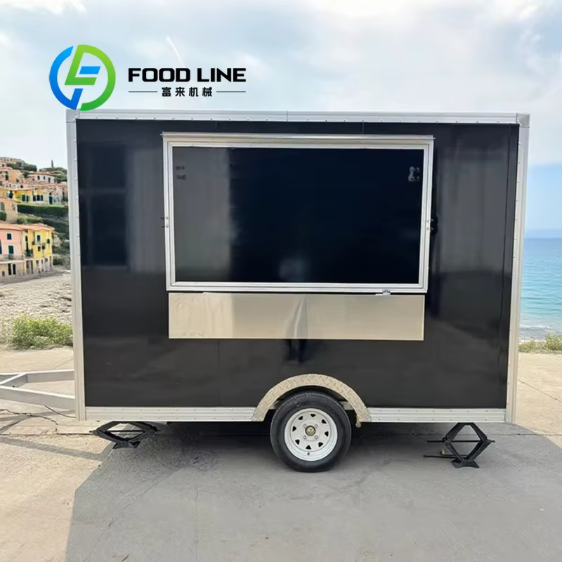 Cuisine mobile entièrement équipée pour remorque de camion de nourriture carrée de détail de Kebab d