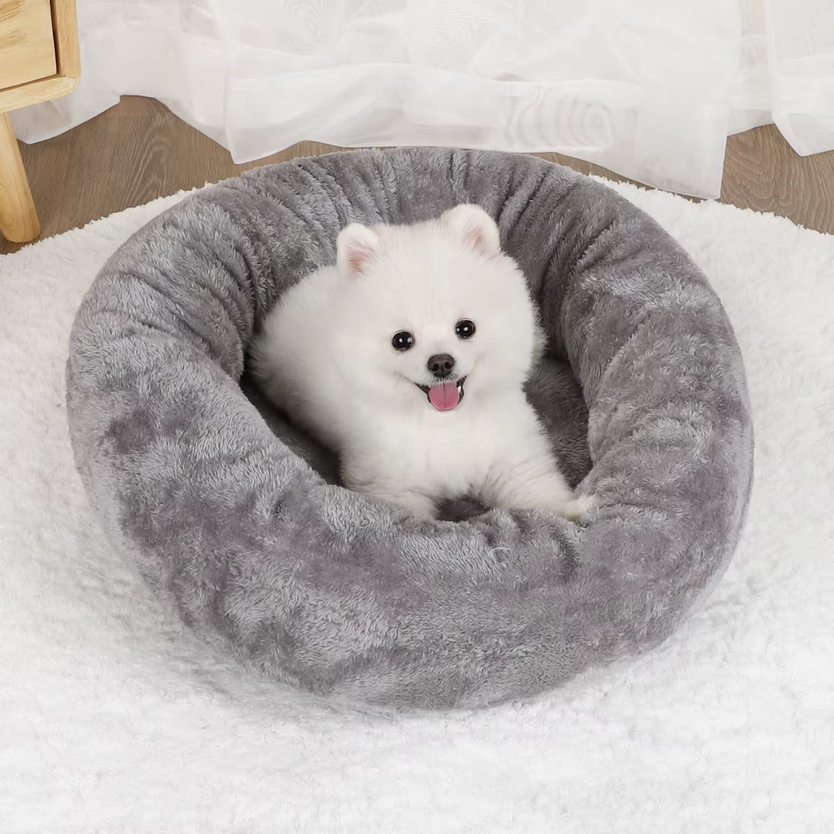 Coussin moelleux lavable pour animaux de compagnie, lits pour chiots, panier en polaire, chenil pour