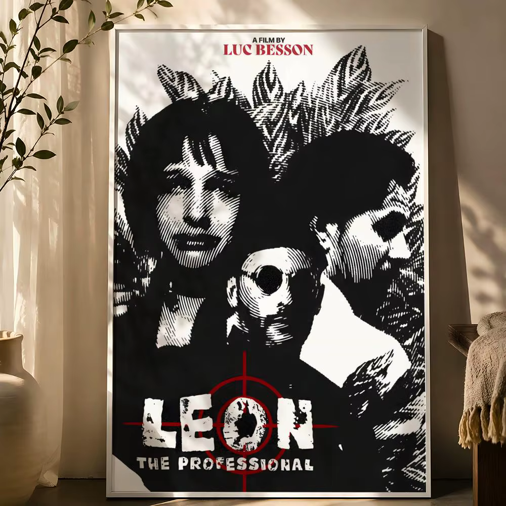 Affiche de film classique L-Leon The P-Professional, imperméable, à coller, décoration murale modern