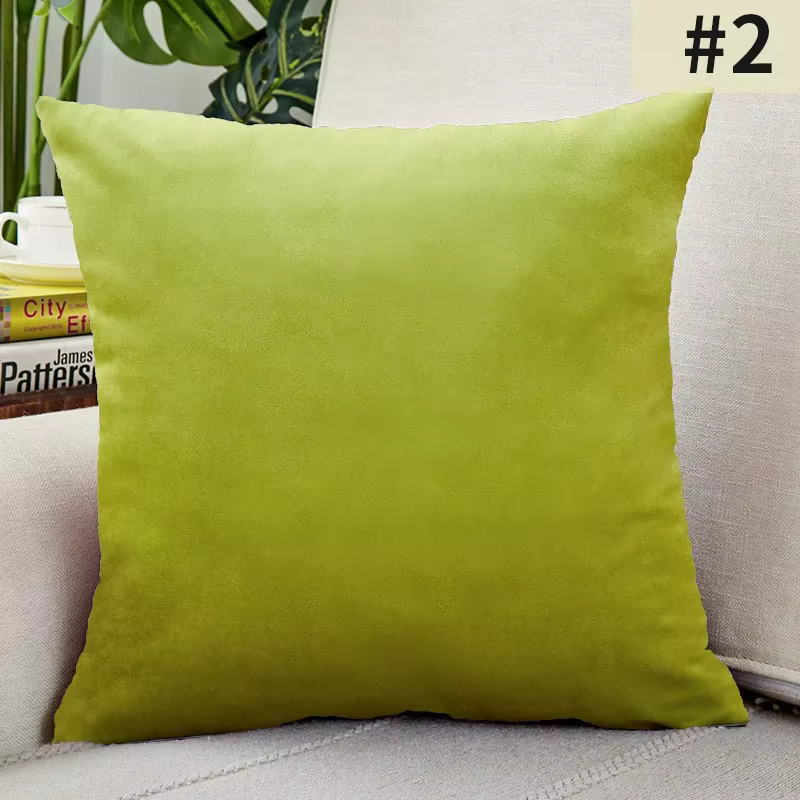 Housse de coussin en velours vert, taie d'oreiller décorative, 18x18 pouces, pour salon, cadeau, can