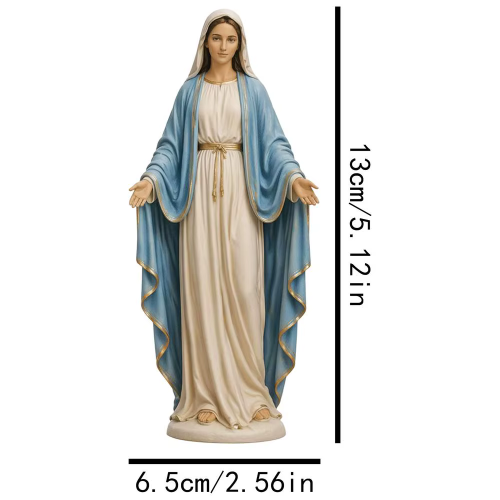 Statue de la Vierge Marie, figurine catholique décorative, figurine de la Sainte Mère pour la maison