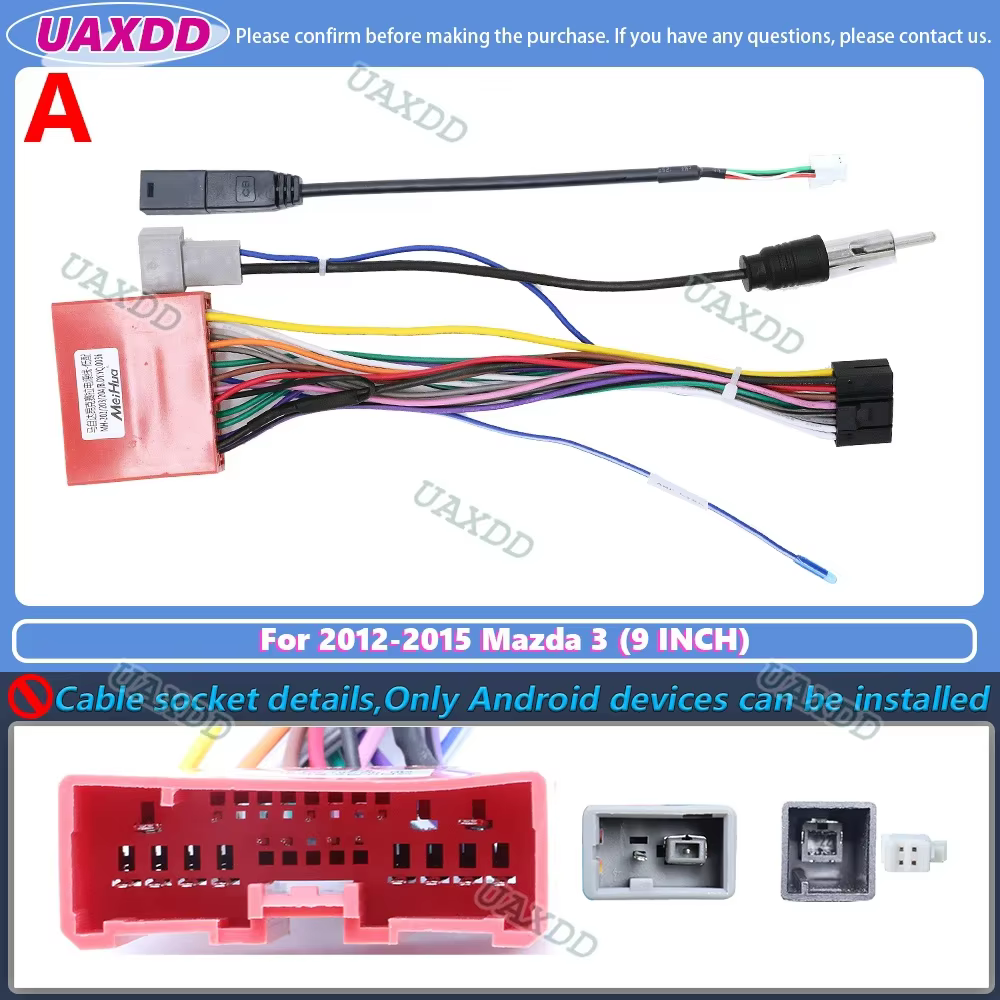 UAXDD Pour Mazda 3 Axela 2004-2015, Kit de cadre Android 2 Din 9 pouces pour autoradio, compatible L