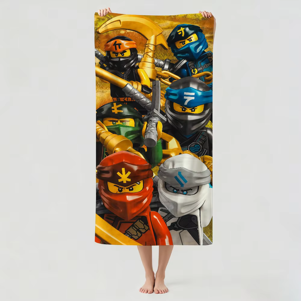 Serviette de bain à séchage rapide N-Ninjago, adaptée à la natation légère, au camping, au yoga, à l