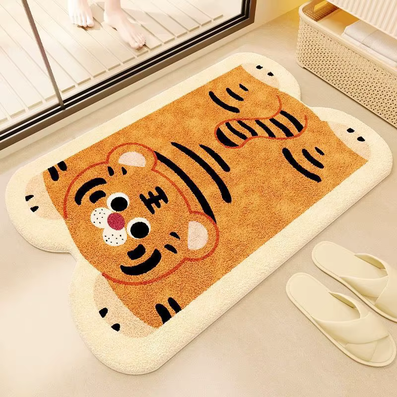 Tapis de sol pour salle de bain VIKAMAB, tapis en fausse fourrure de cachemire, tapis de toilette, p