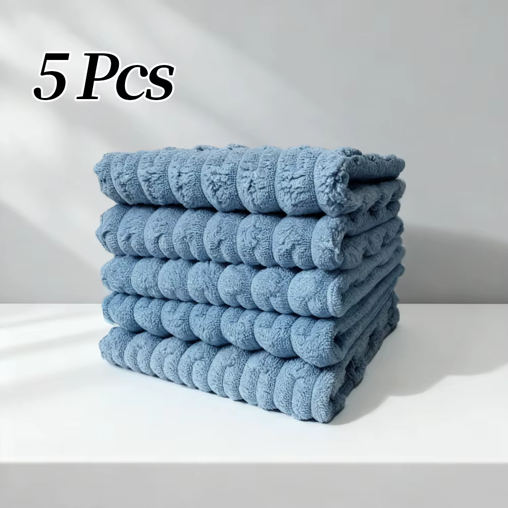 Serviettes pour le visage douces et absorbantes – Serviettes carrées légères à séchage rapide avec r