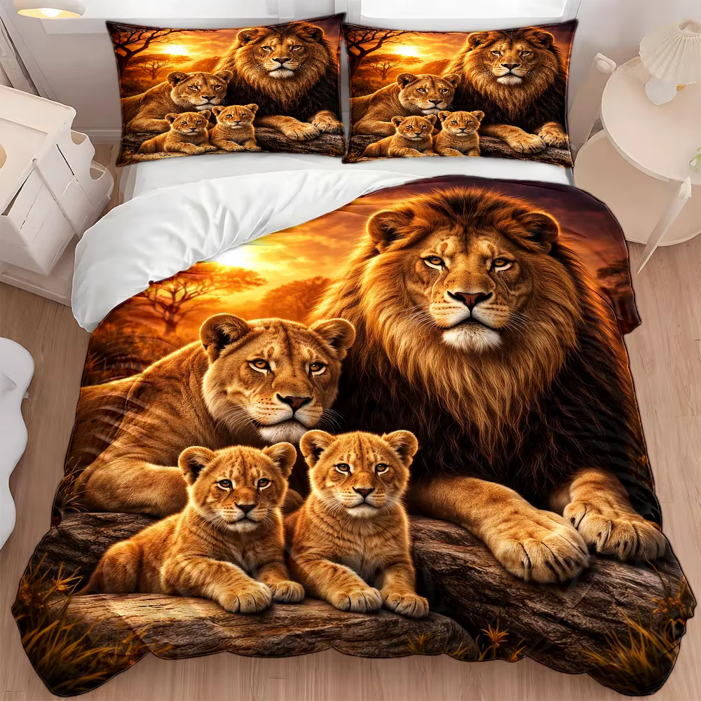 Ensemble de housse de couette 3 pièces motif hibou lumineux et rêveur, ensemble de literie 3 pièces 