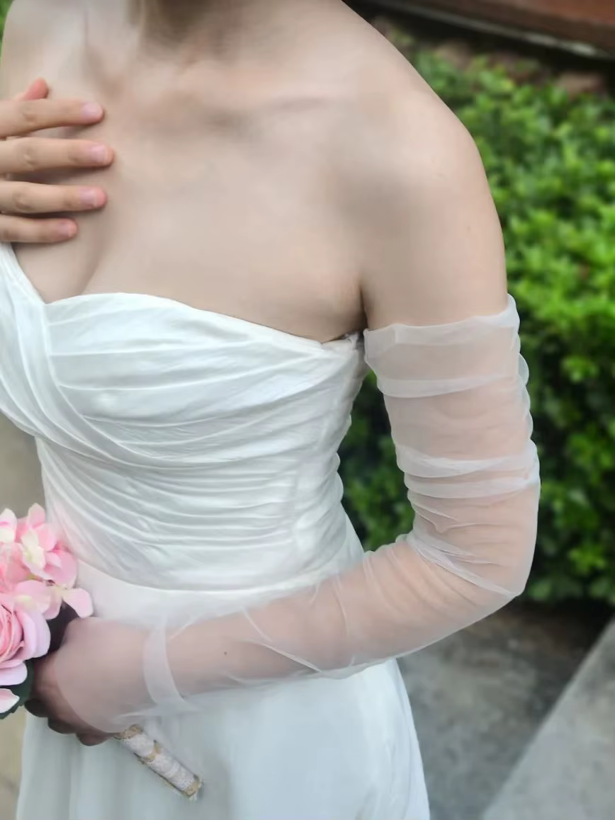 Accessoire de manches de robe de mariée, manches de bras pour femme, gants de mariée, boléro amovibl
