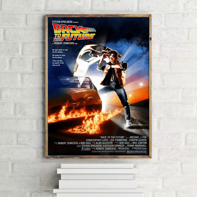 Affiches de trilogie du film retour vers le futur, peinture décorative murale, imprimés sur toile, i