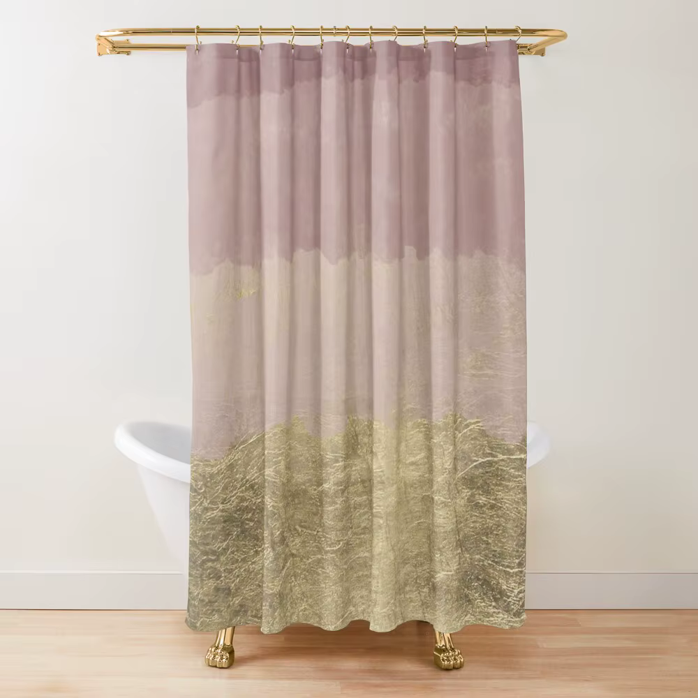 Rideau de douche ombré vert sauge, en tissu polyester imperméable, moderne, pour salle de bain, déco