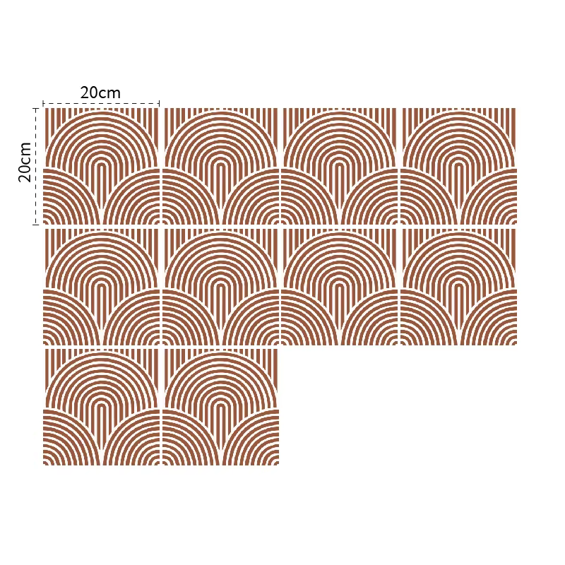 Autocollants antidérapants en terre cuite pour carrelage de sol, imperméables et amovibles pour bain