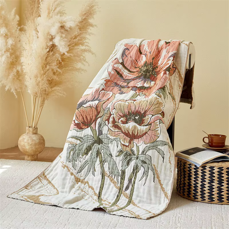 Junwell – grande serviette de bain en mousseline de coton, serviette de bain douce et absorbante, co
