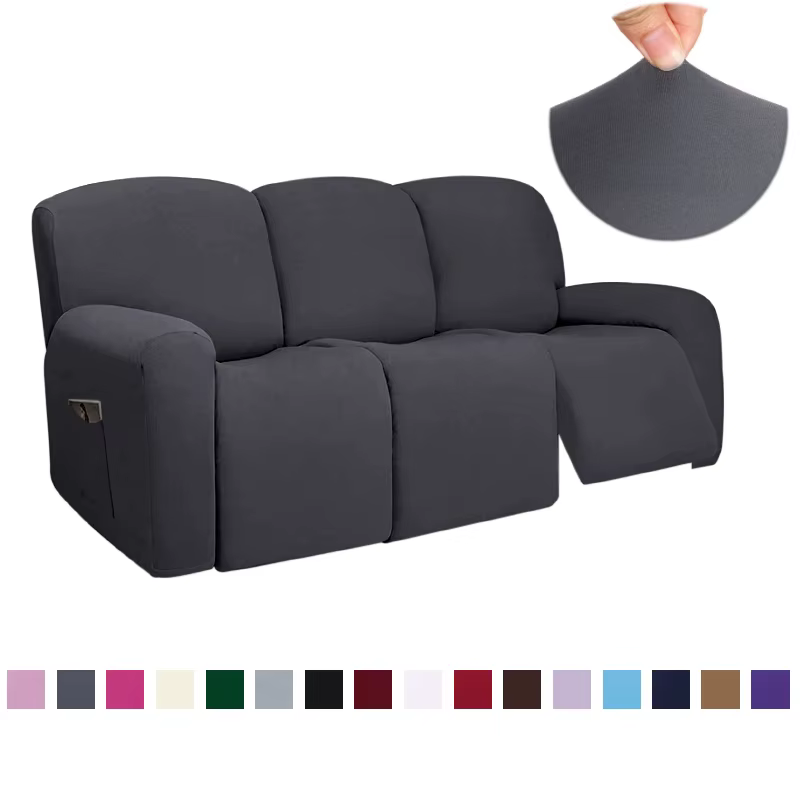 Housse de canapé inclinable sectionnelle extensible à 3 places avec fond élastique, housse de protec