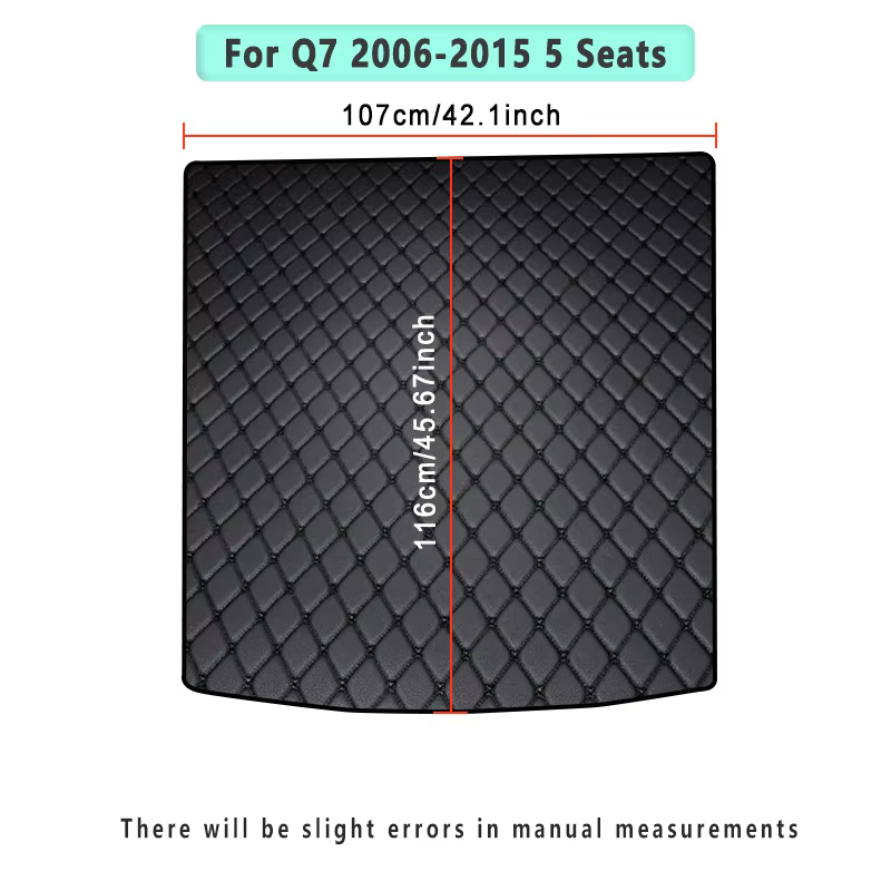 Tapis de coffre de voiture pour Audi Q7 2025 2024 2023 2022 2021 2020 2019 2018 2017 2016 2015 2014 