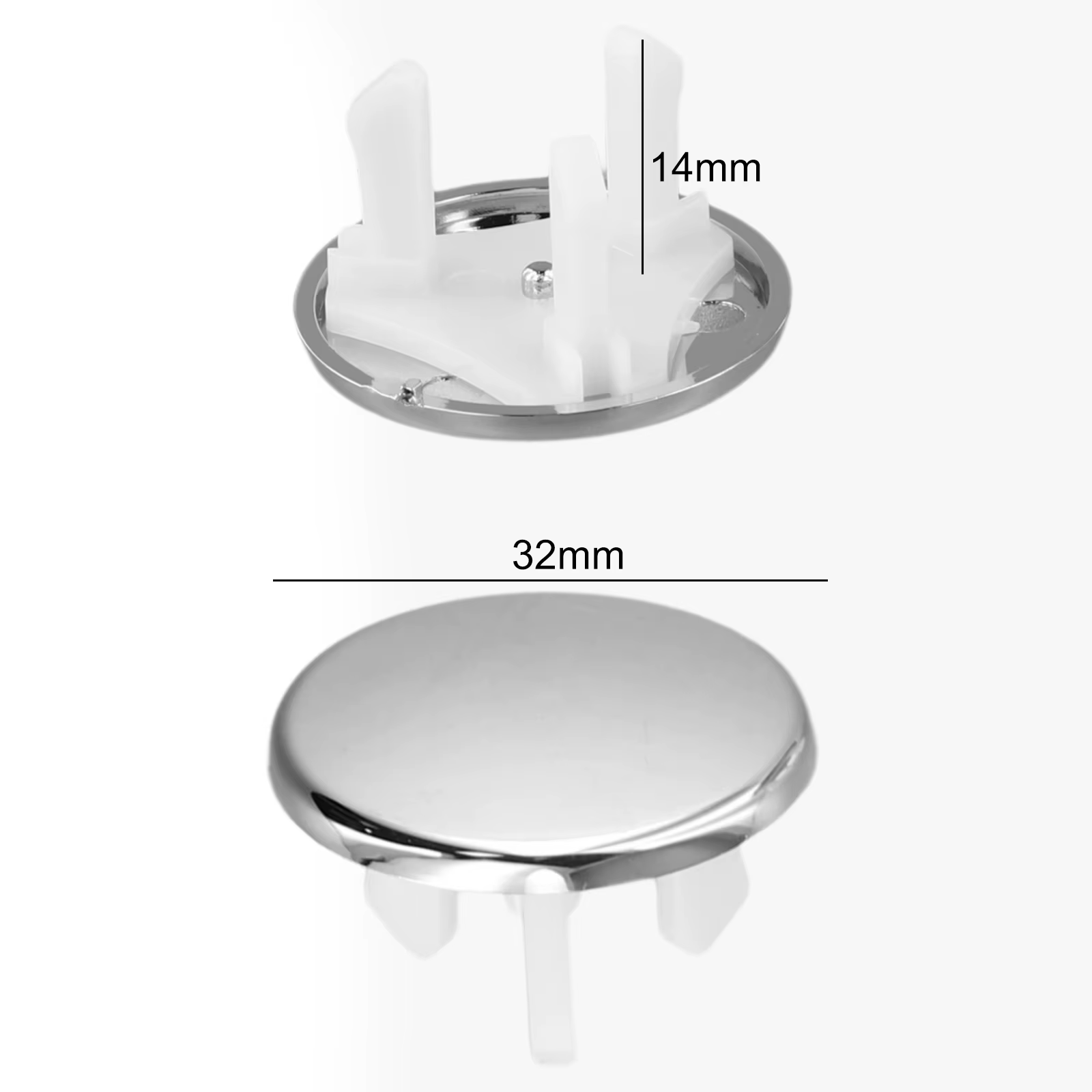 Couvercle de remplacement pour trou de débordement de lavabo de salle de bains, 2 pièces, garniture 