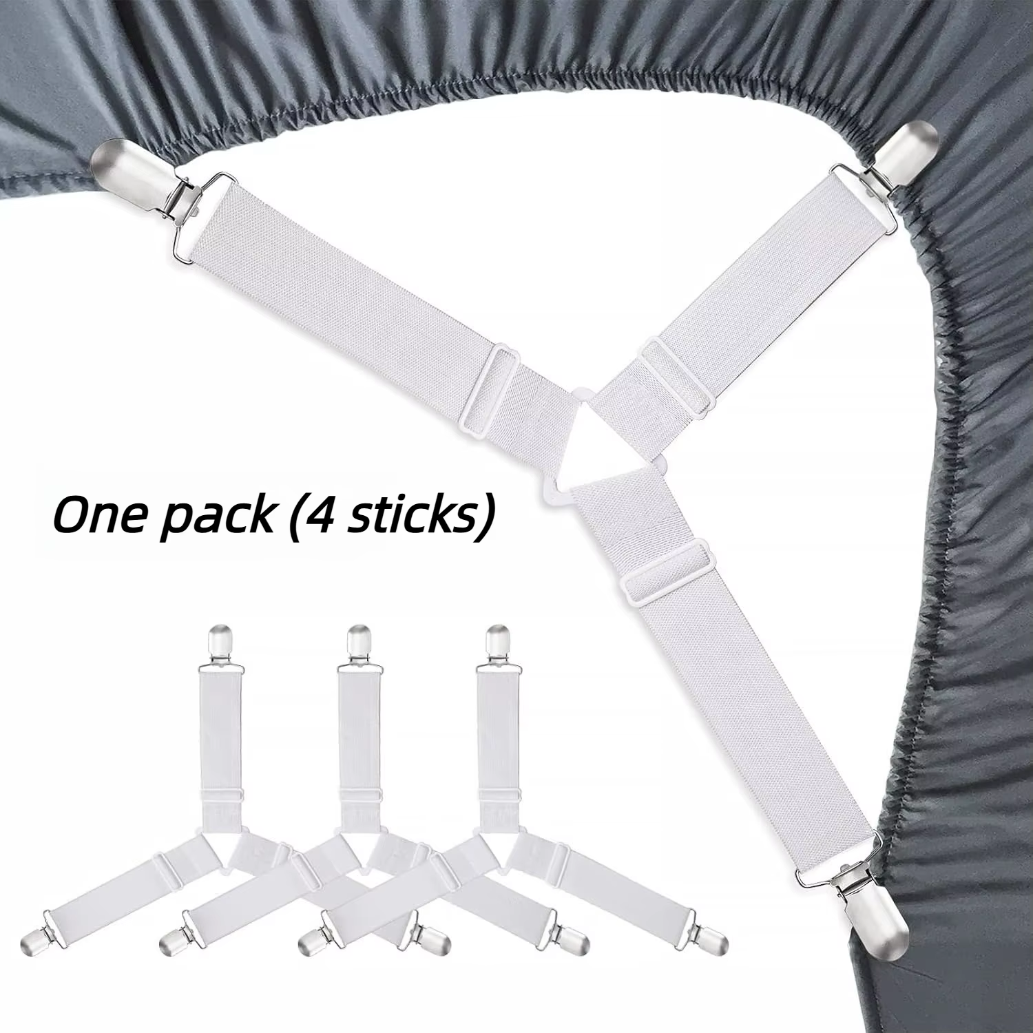 Sangles de maintien de draps de lit réglables, élastiques, attaches pour draps-housses, attaches à c