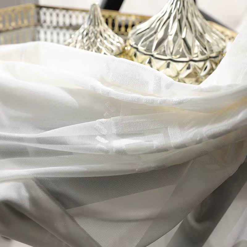 Rideaux pour salon, chambre à coucher, salle à manger, taille personnalisée, Simple, Nature, Tulle b