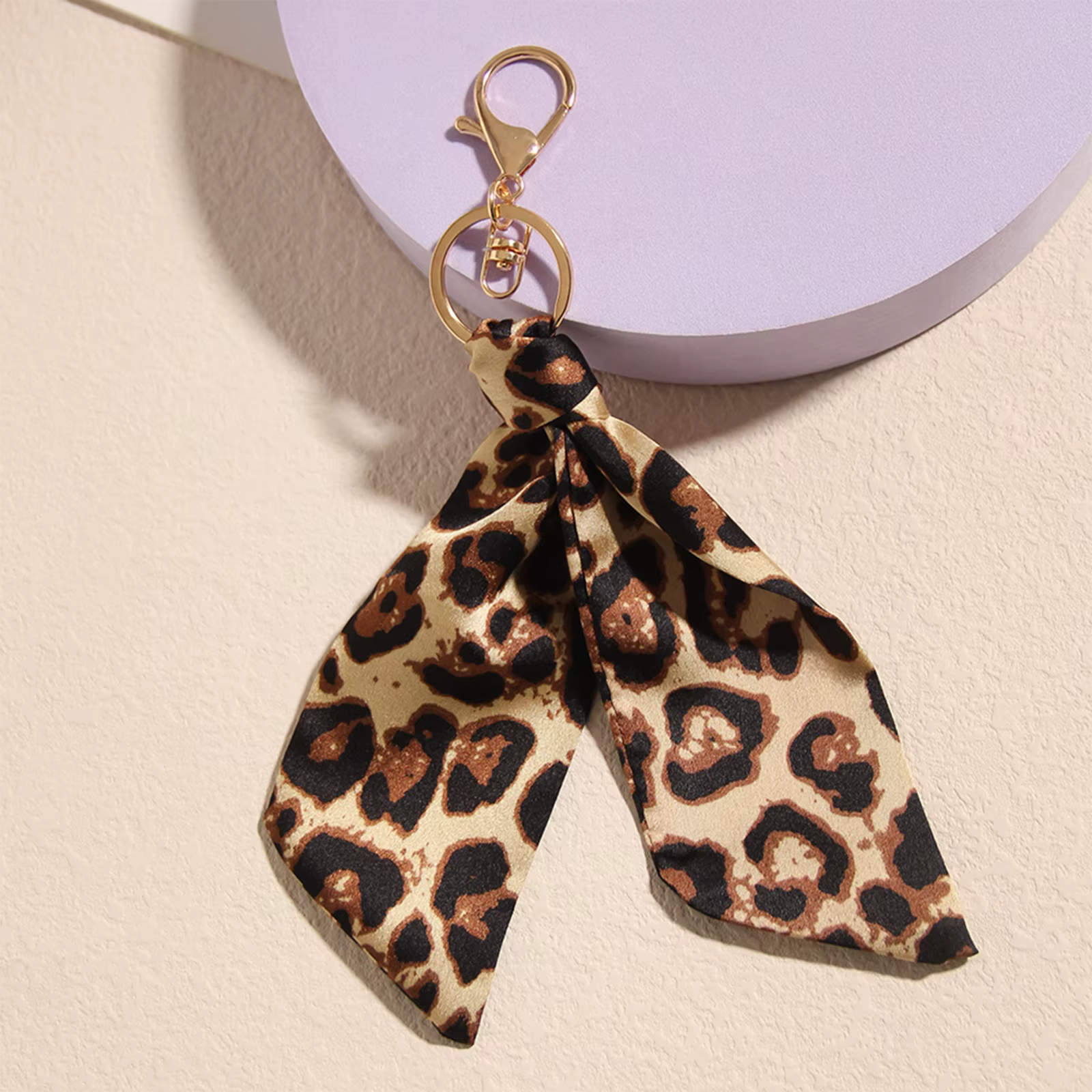 Pendentif de sac imprimé léopard, nœud exquis, porte-clés de voiture, accessoires de décoration de s