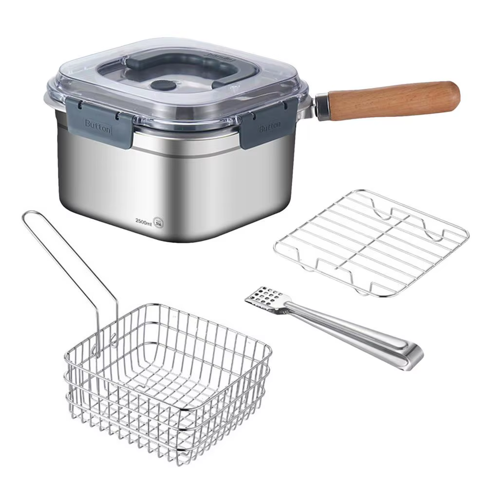 Ensemble d'ustensiles de cuisine de Camping, marmite carrée de 2500ml, ensemble de cuisine multifonc