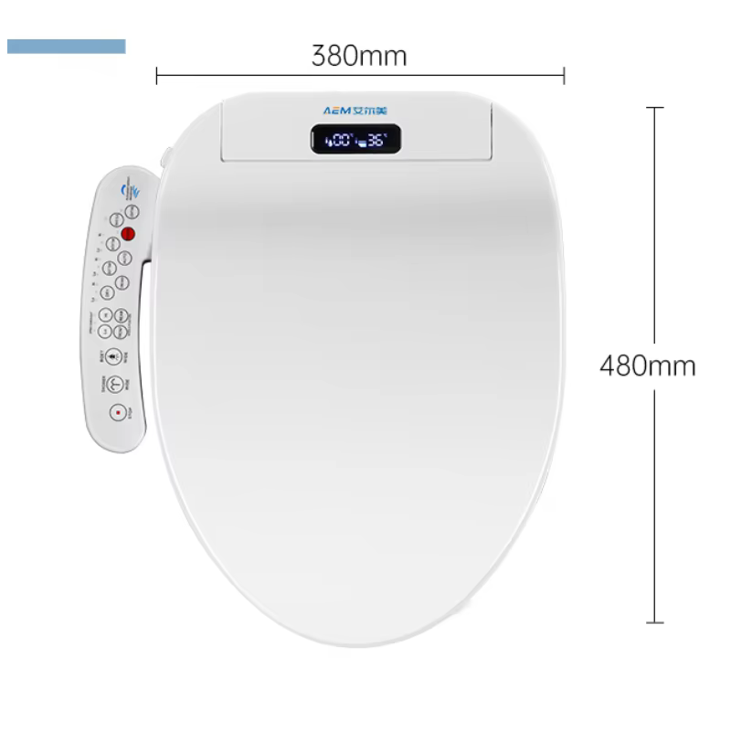 Siège de toilette intelligent bidet pour salle de bains : Siège chauffant, fermeture douce anti-brui