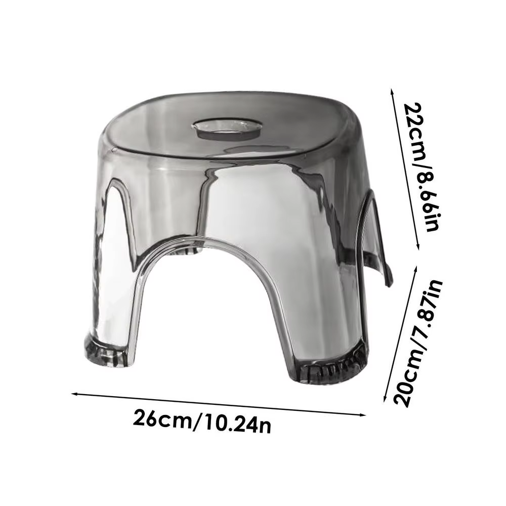 Tabouret de pied de douche Transparent, antidérapant, imperméable, Transparent, pour salle de bain, 