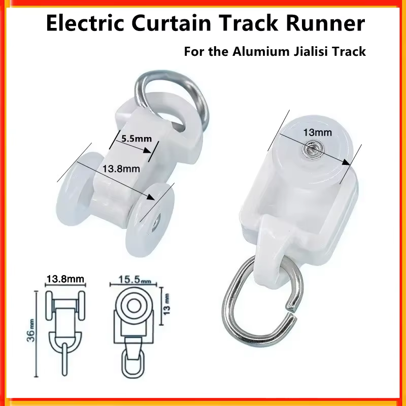 Crochet de Rail de rideau, poulie générale, rails électroniques, accessoire pour moteur Dooya/Zigbee