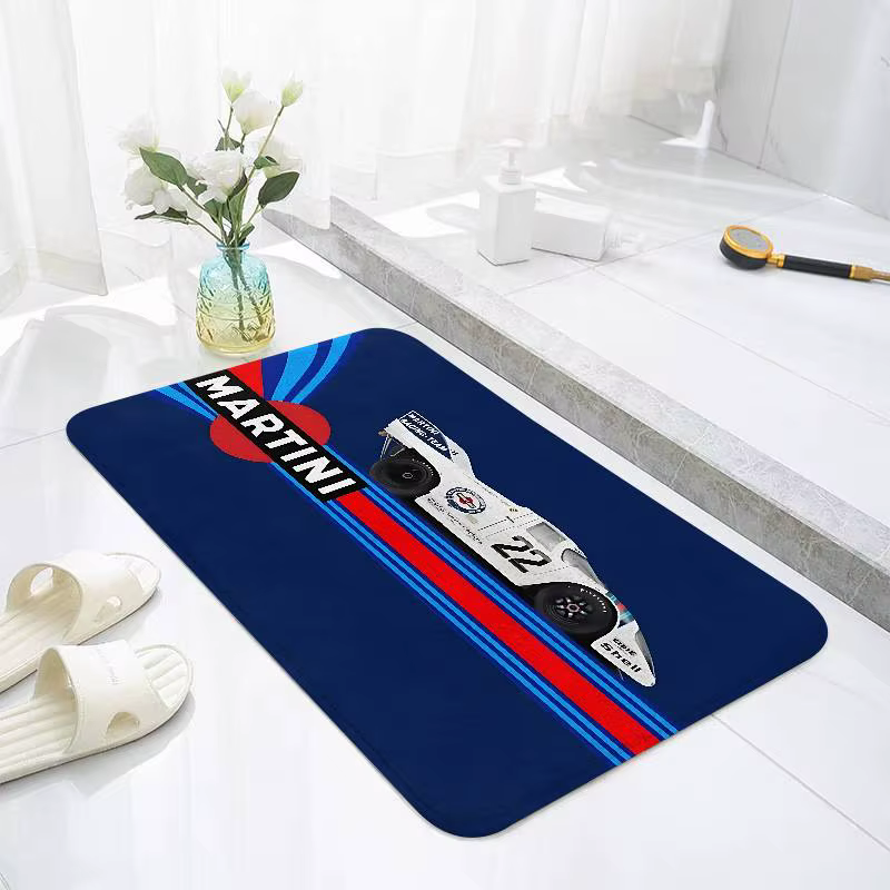 Tapis de sol Martini Racing, tapis de lavage pour la maison, tapis antidérapant pour la décoration d