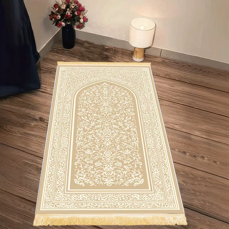 Tapis de prière musulman de luxe VIKAMALuxury, tapis de prière islamique pour chambre à coucher, vér