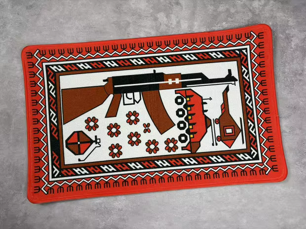 Tapis de guerre de Style Afghanistan, antidérapant, absorbant l'eau, pour porte tactique, 80x50Cm