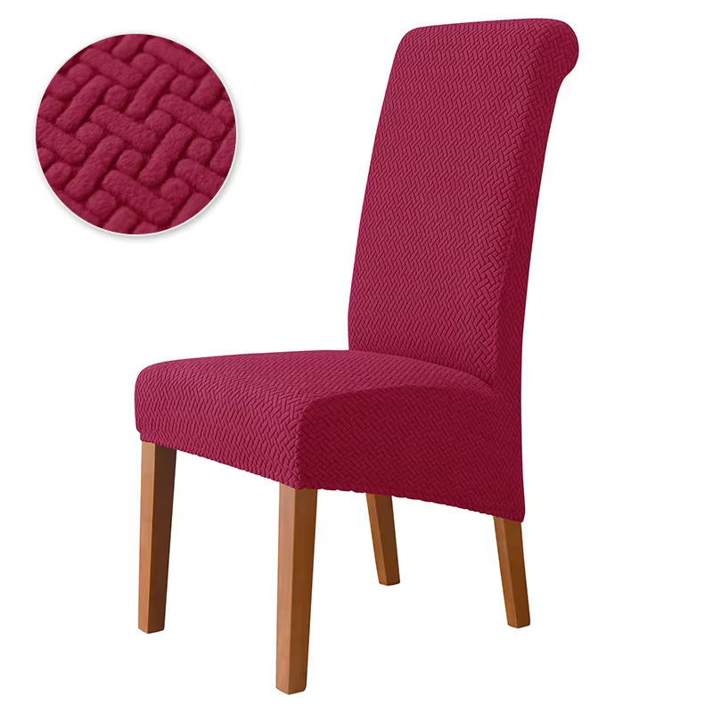 Juste de chaise jacquard à dossier long, housses de siège, housses de chaise de salle à manger, hous