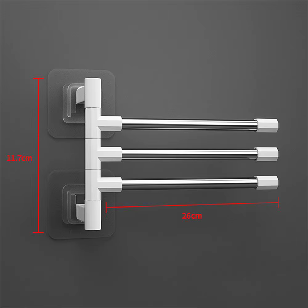Porte-serviettes en aluminium à bras pivotants, support rapide mural, gain de place, T1 HOKitchen, 3