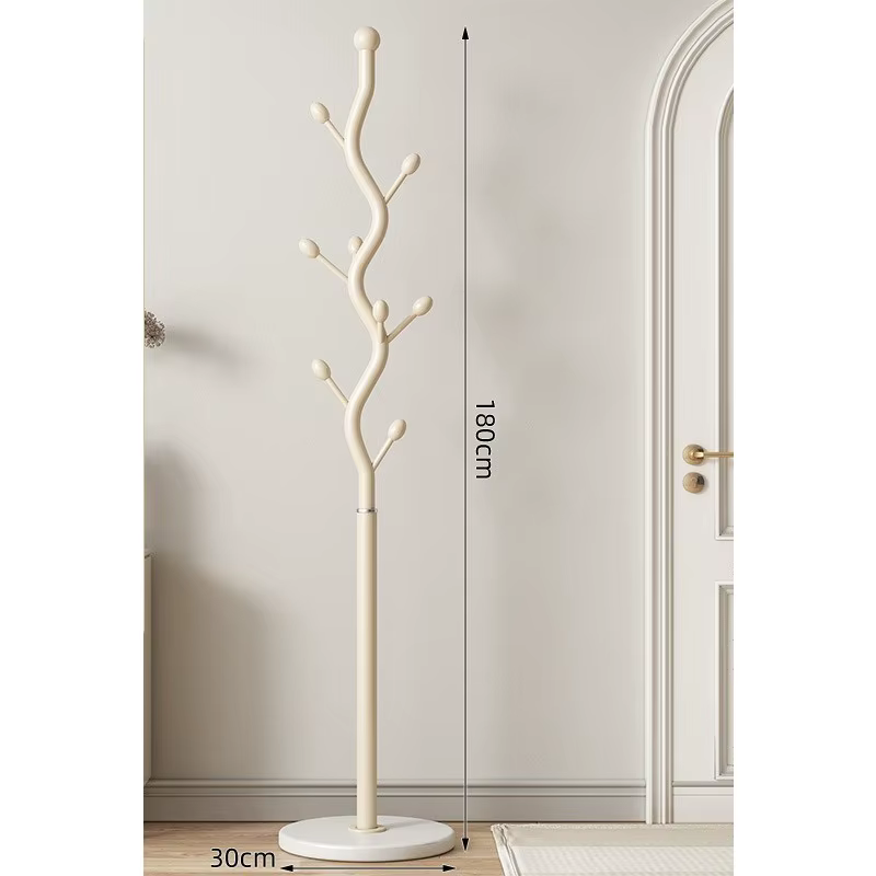 Porte-manteau trench crème, cintre du sol au plafond pour chambre à coucher, porte-vêtements suspend