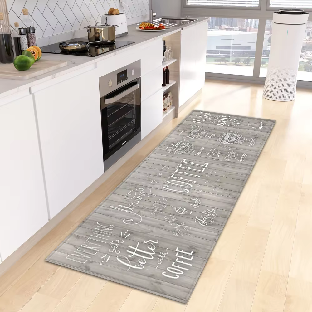 Tapis de cuisine Vintage sur le thème, tapis antidérapant et Durable pour coin de café, allée de cui