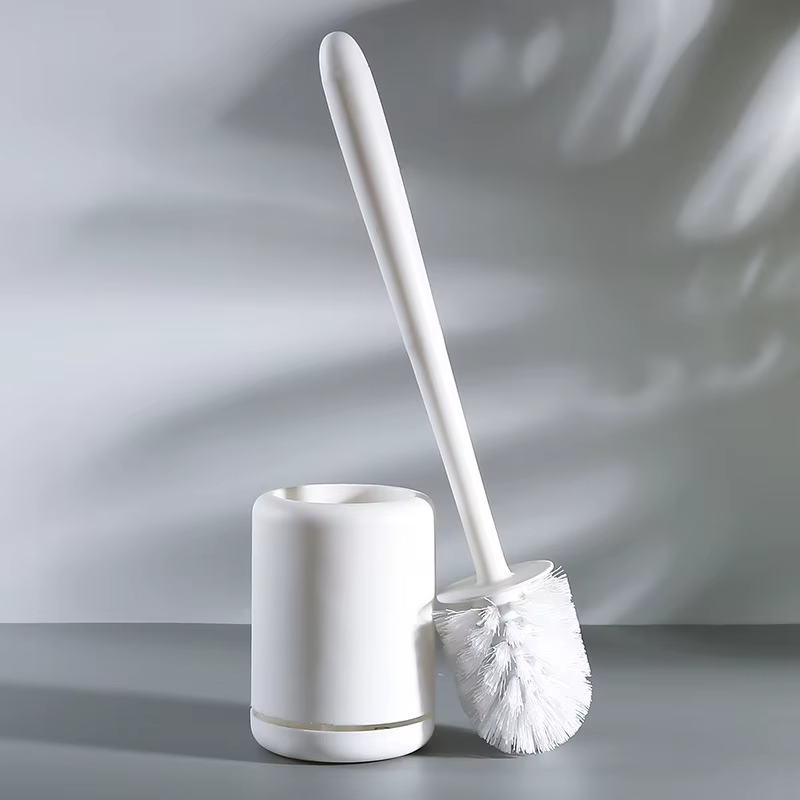 Brosse de toilette en silicone, brosse de nettoyage de salle de bain à poils doux, nettoyeur de toil