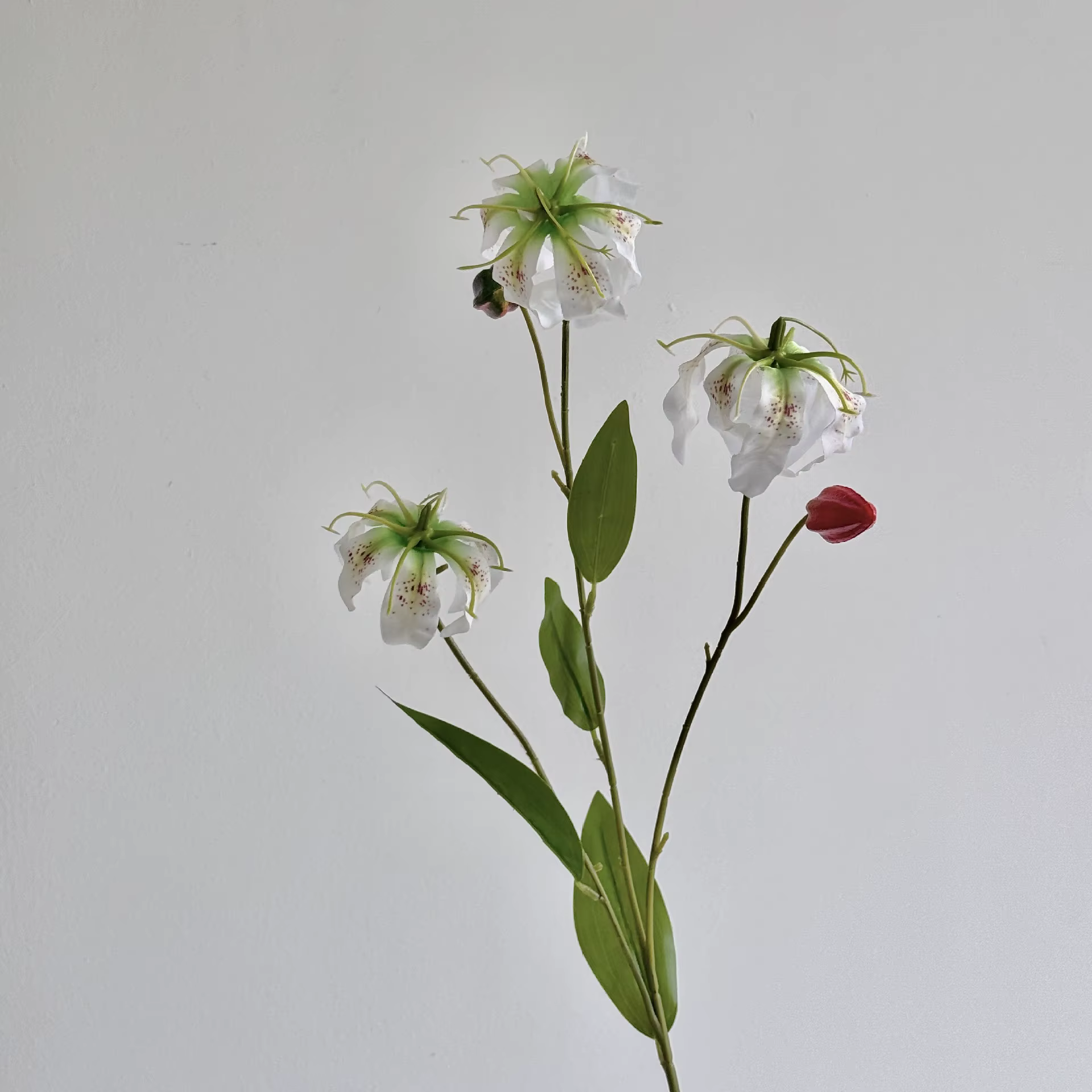 Faux lys Gloriosa de 80CM, Arrangement Floral moderne pour salon, affichage de Table à manger, décor
