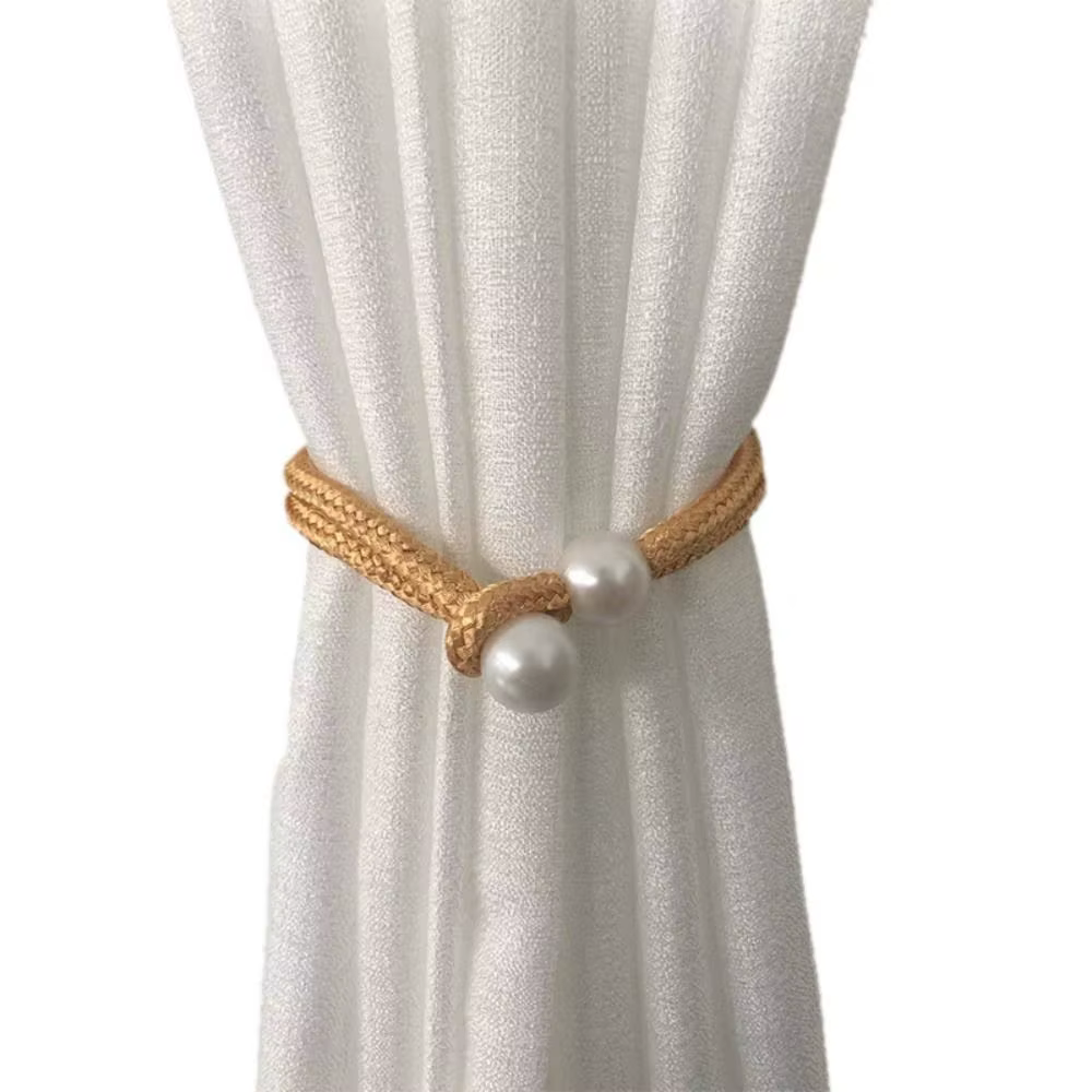 Petite pince à rideau en perles avec sangle, longueur sœur, supports de rideau libres, ULde perles c