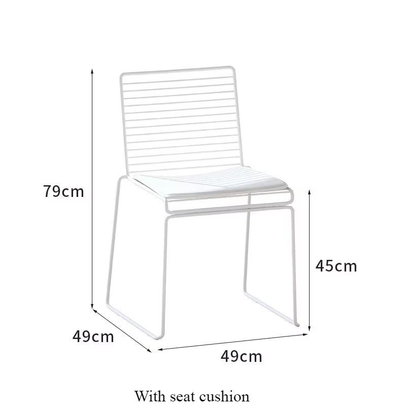 Chaises de salle à manger nordiques de luxe en fer, chaise d'appoint moderne, minimaliste, Patio, bi