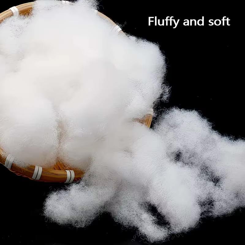 1 paquet de rembourrage en fibres de polyester douces, matériau de rembourrage en coton blanc pour c